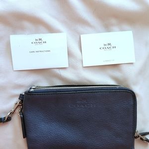 Coach Wristlet Navy Blue